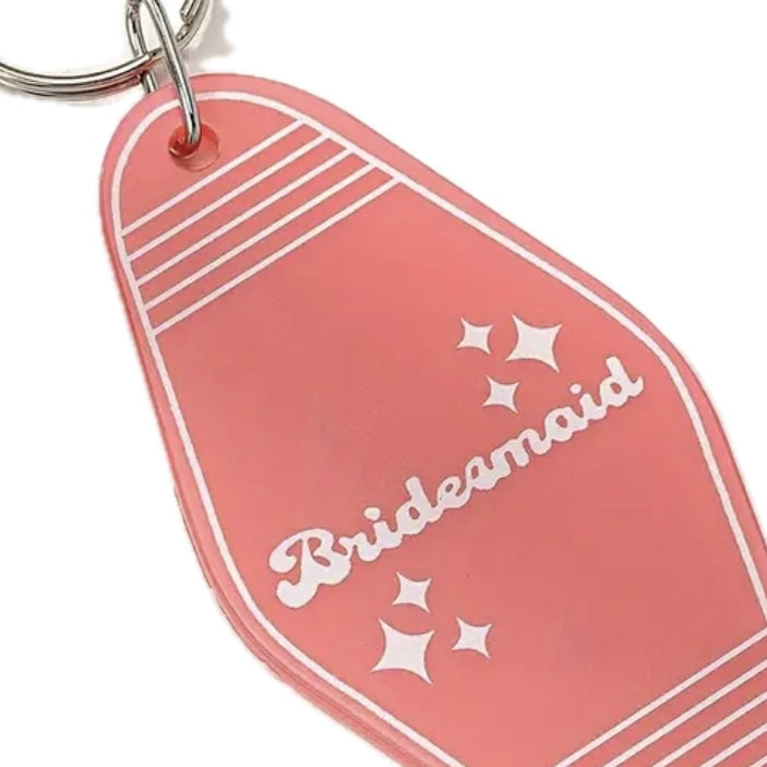 Bridal Party Vintage Motel Keychains