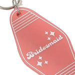 Load image into Gallery viewer, Bridal Party Vintage Motel Keychains
