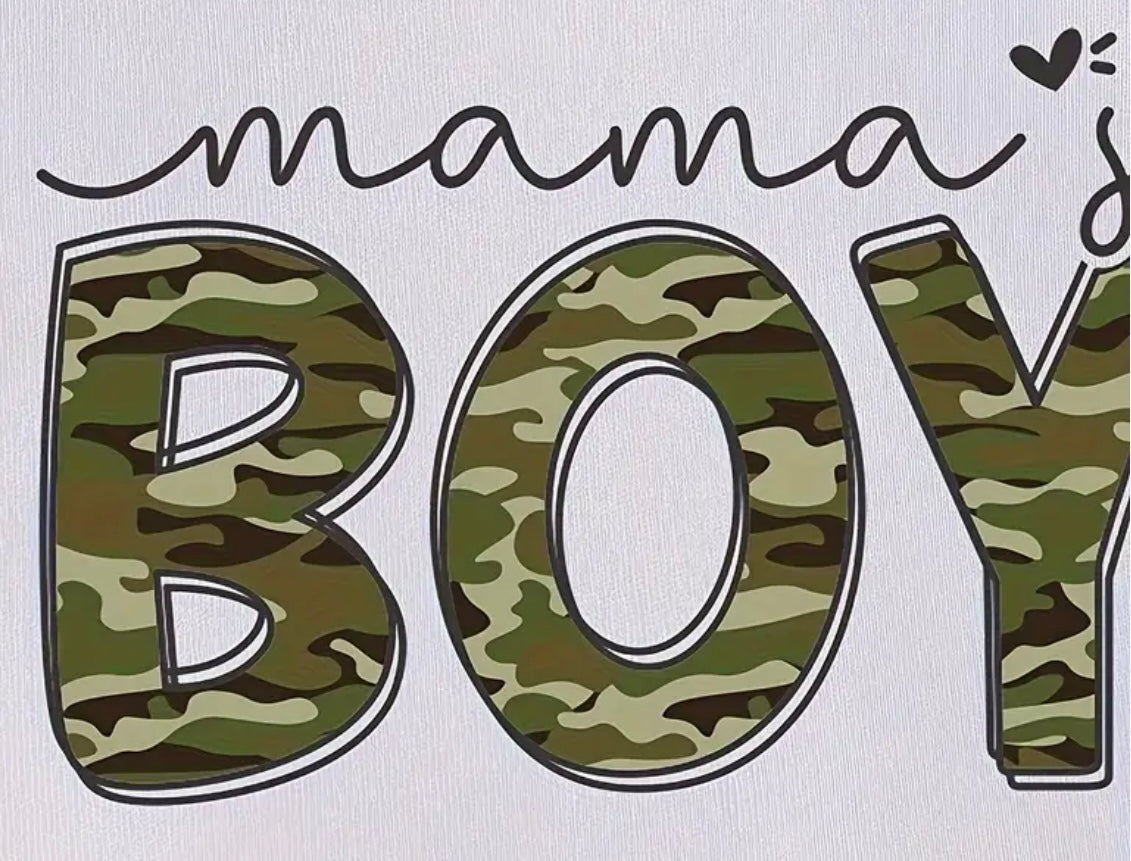 Mama’s Boy Camo Baby Onesie