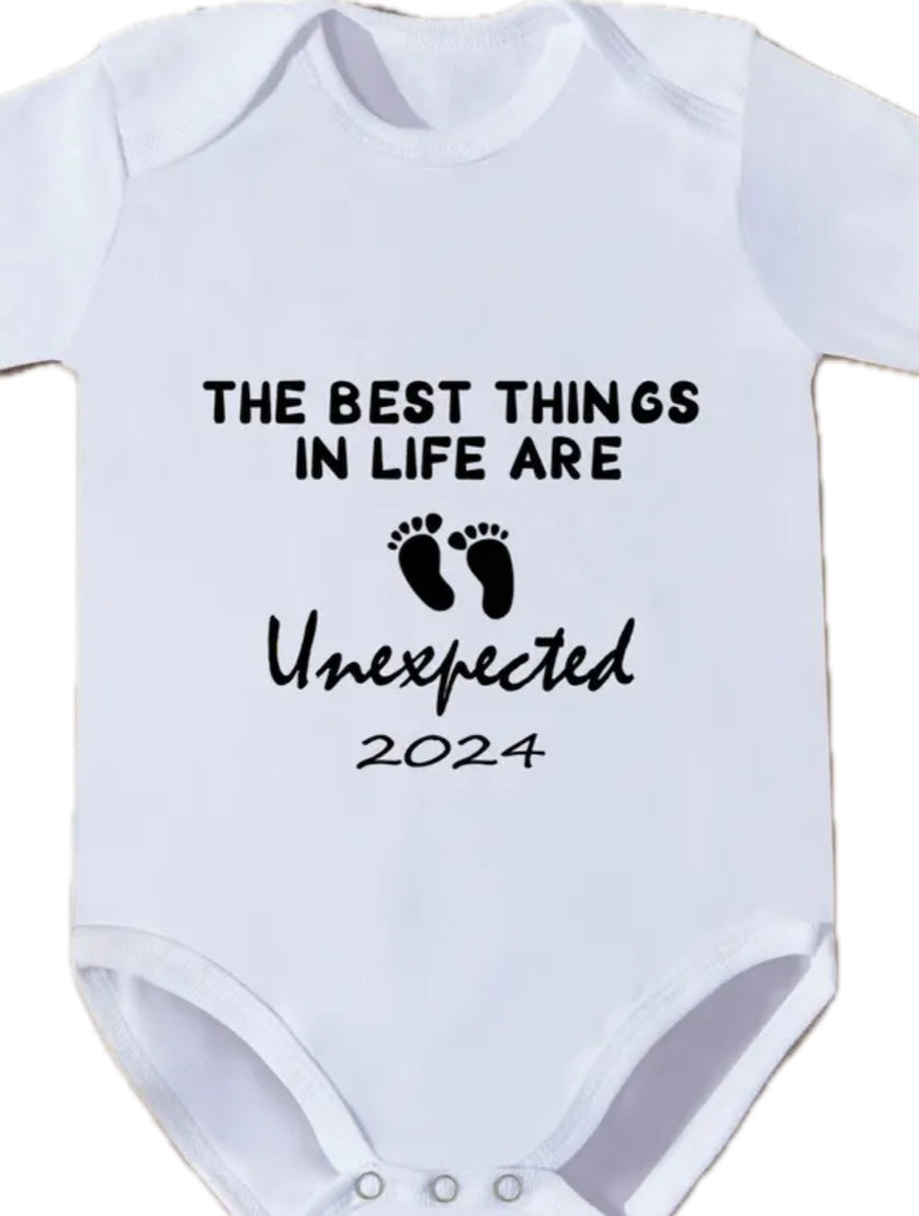 Best Things are Unexpected Baby Onesie