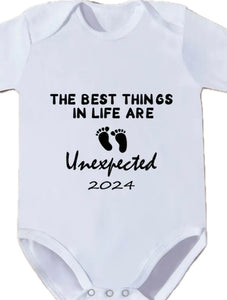 Best Things are Unexpected Baby Onesie