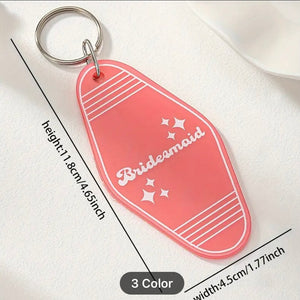 Bridal Party Vintage Motel Keychains