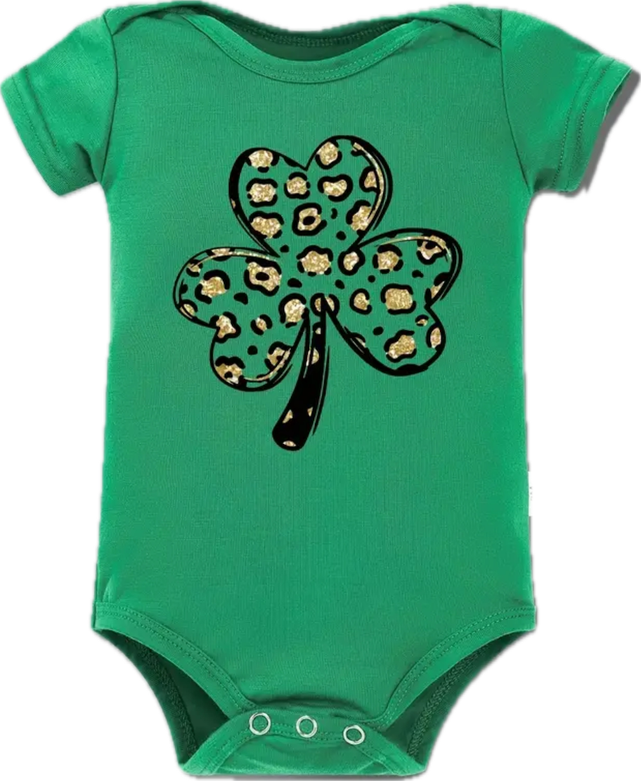 Green Clover Baby Onesie