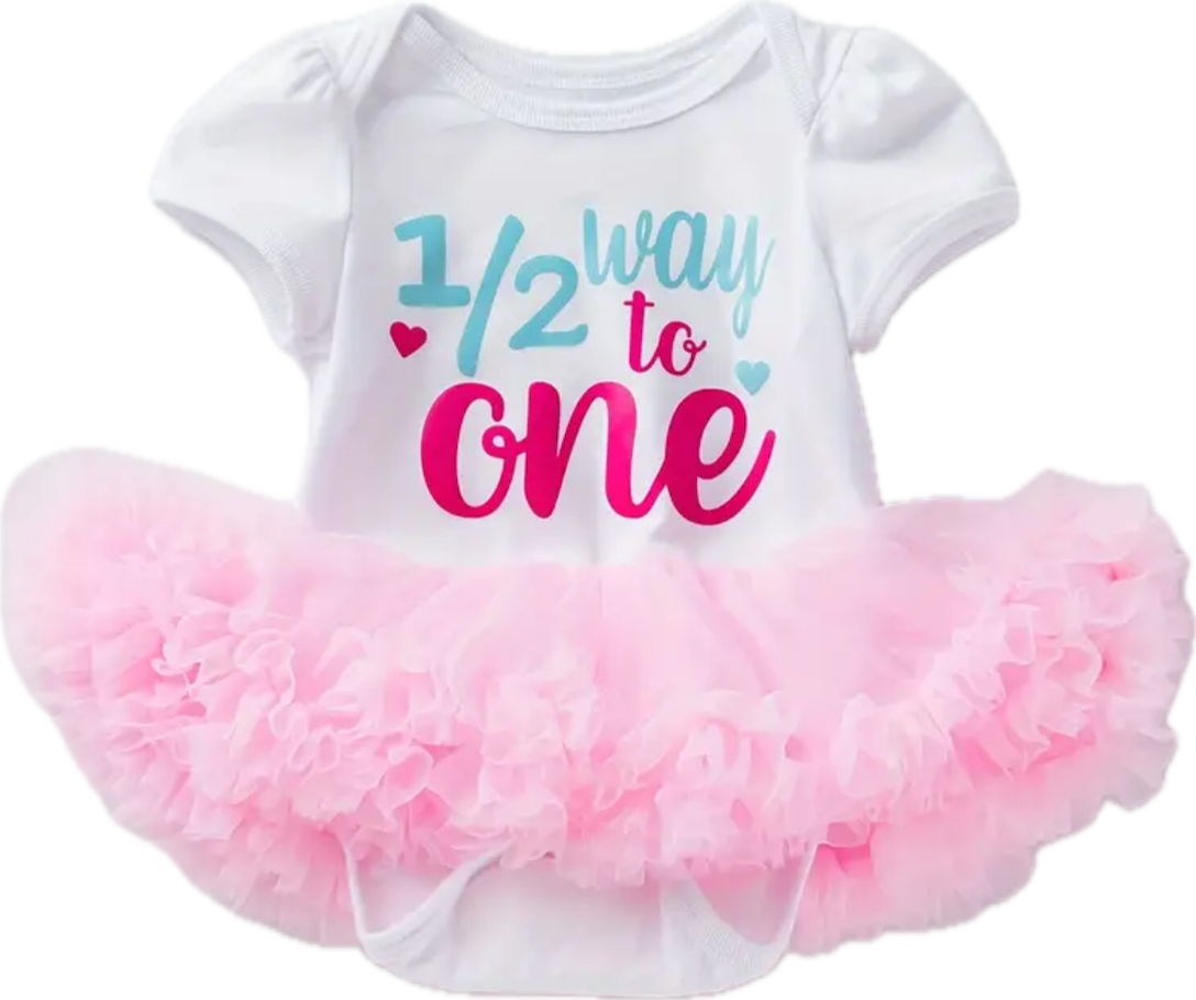 1/2 Way to 1 Onesie Tutu