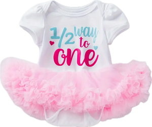 1/2 Way to 1 Onesie Tutu