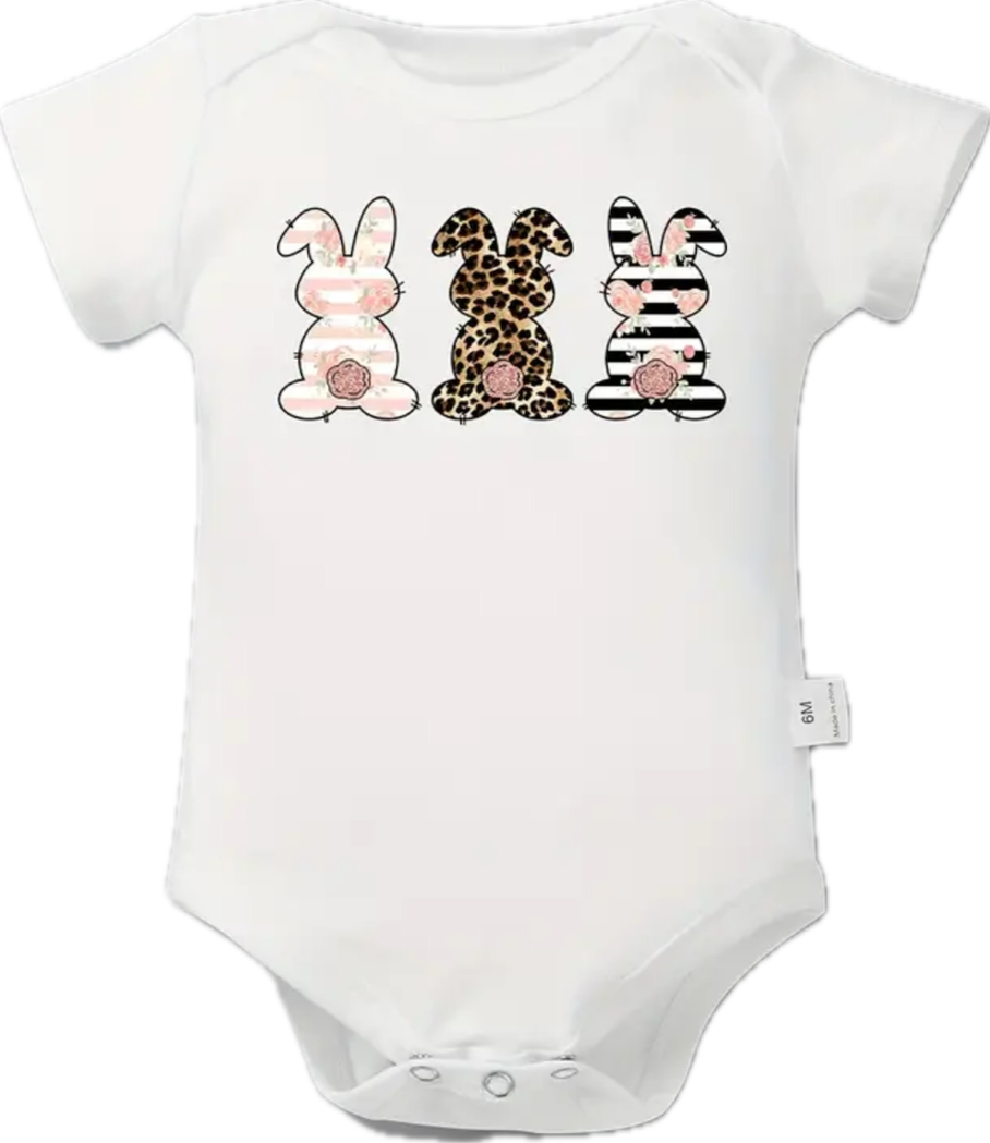 3 Bunny Baby Onesie