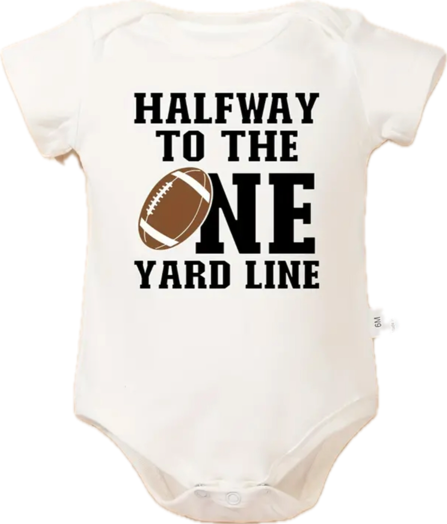 Halfway to 1 Yard Baby Onesie