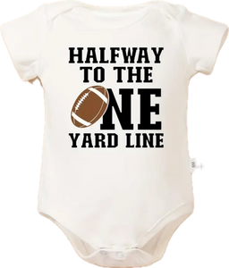 Halfway to 1 Yard Baby Onesie