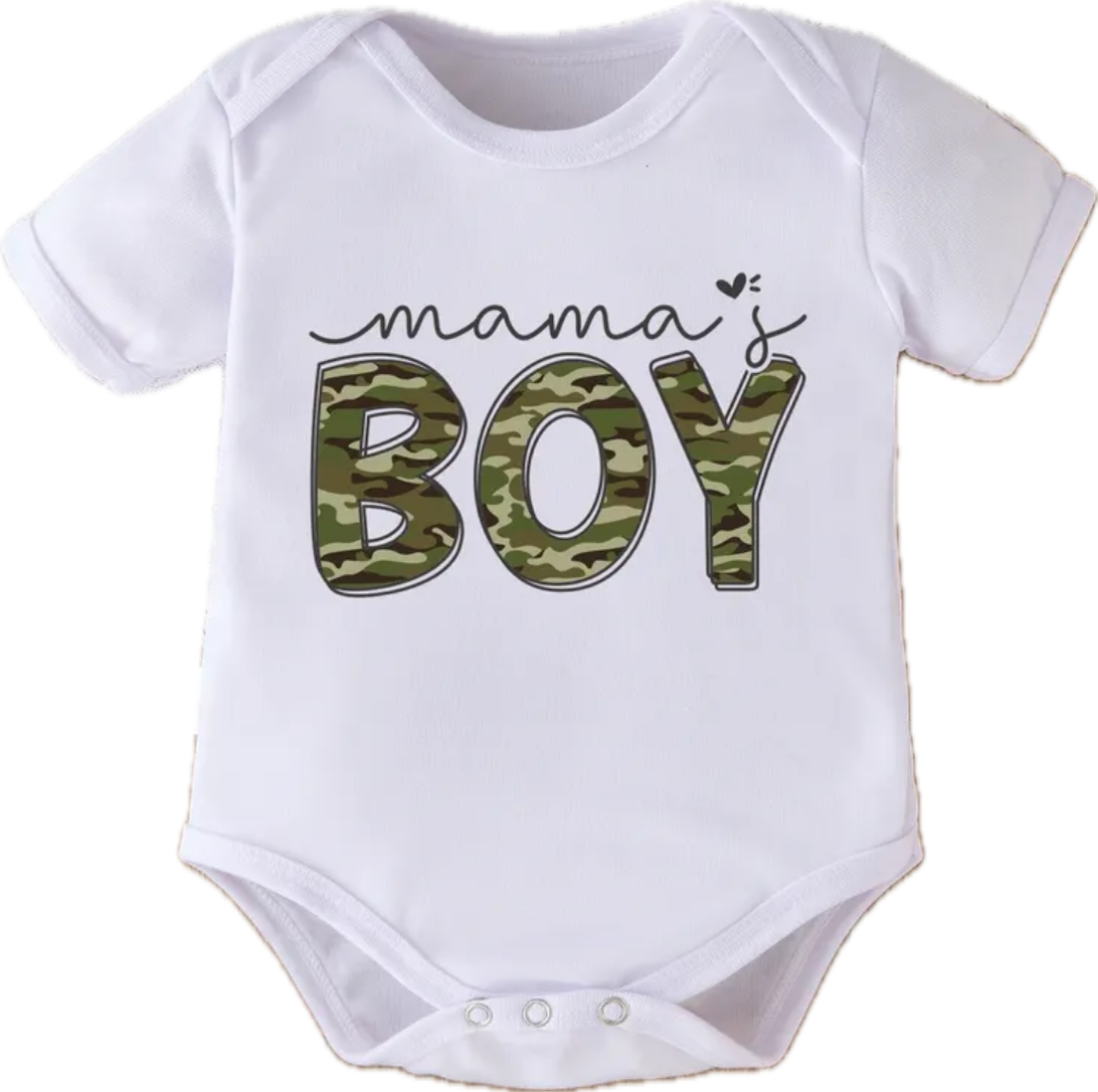 Mama’s Boy Camo Baby Onesie