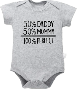 50% Mommy & Daddy Baby Onesie