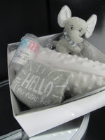 Load image into Gallery viewer, &quot;Welcome Baby&quot; Silver Ribbon Gift Box
