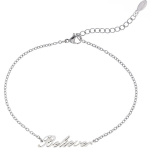 ‘Believer’ Affirmation Ankle Bracelet