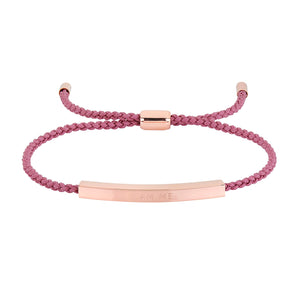 ‘I Am Me’ Pink Reminder Rope Bracelet